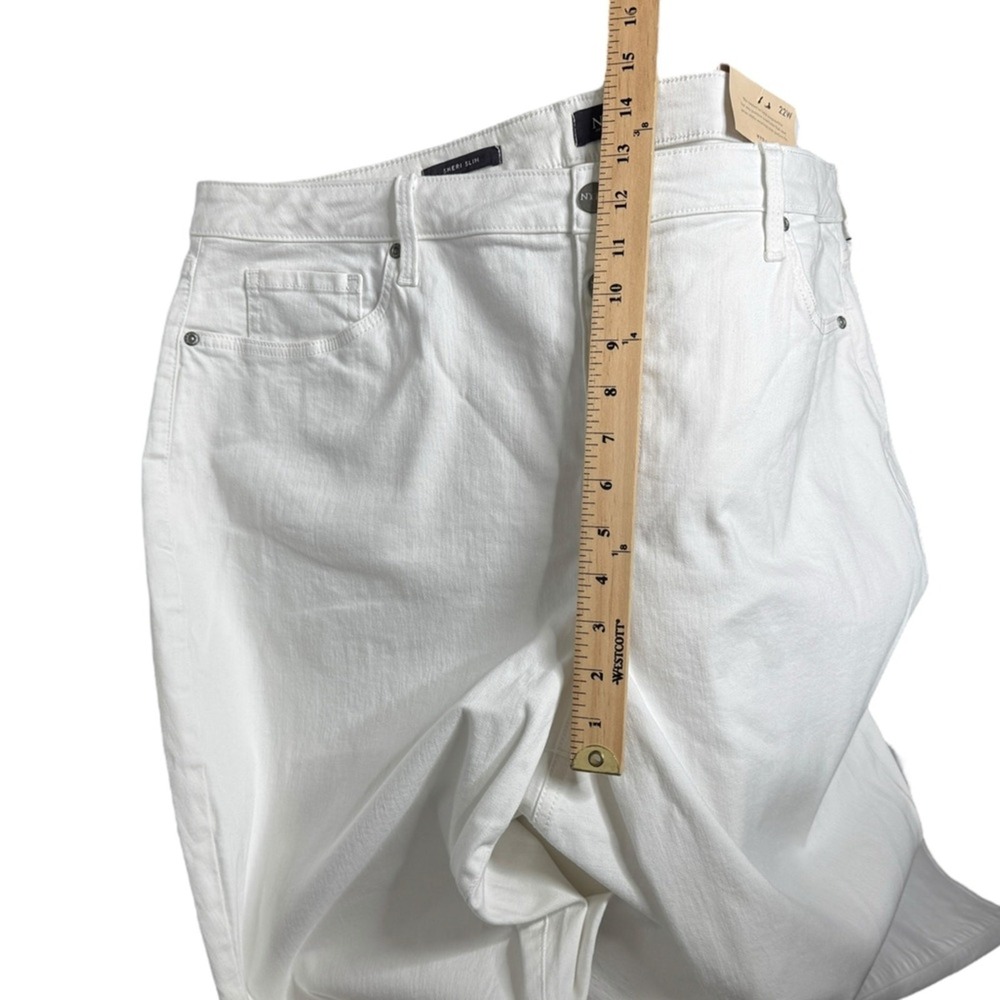 Not Your Daughters Jeans NYDJ Sheri Slim Ankle Jeans Side Slits Optic White 22W - Picture 7 of 13